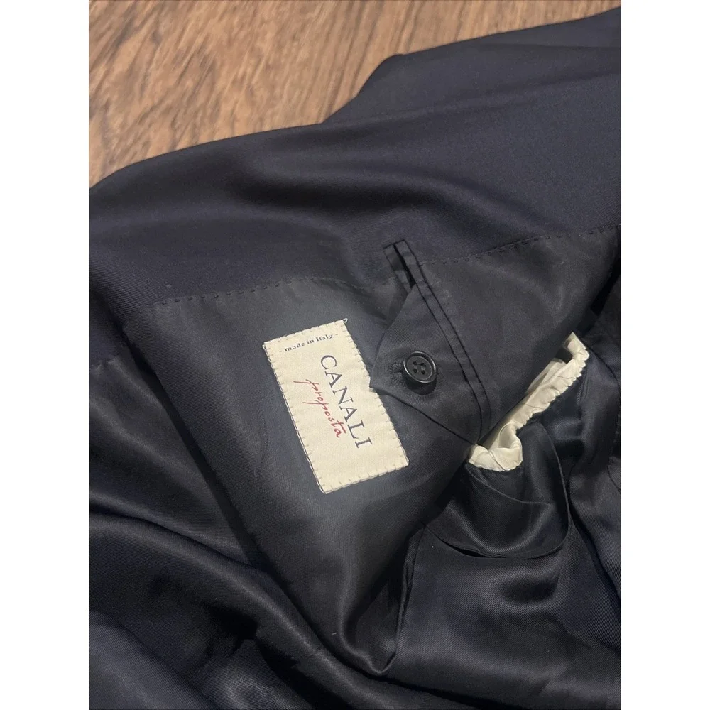 CANALI Proposta Wool Navy Blue Sport Coat Mens Size 54L EU Made In Italy